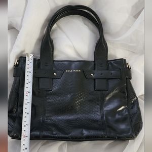 Cole Haan snake skin print black mini purse